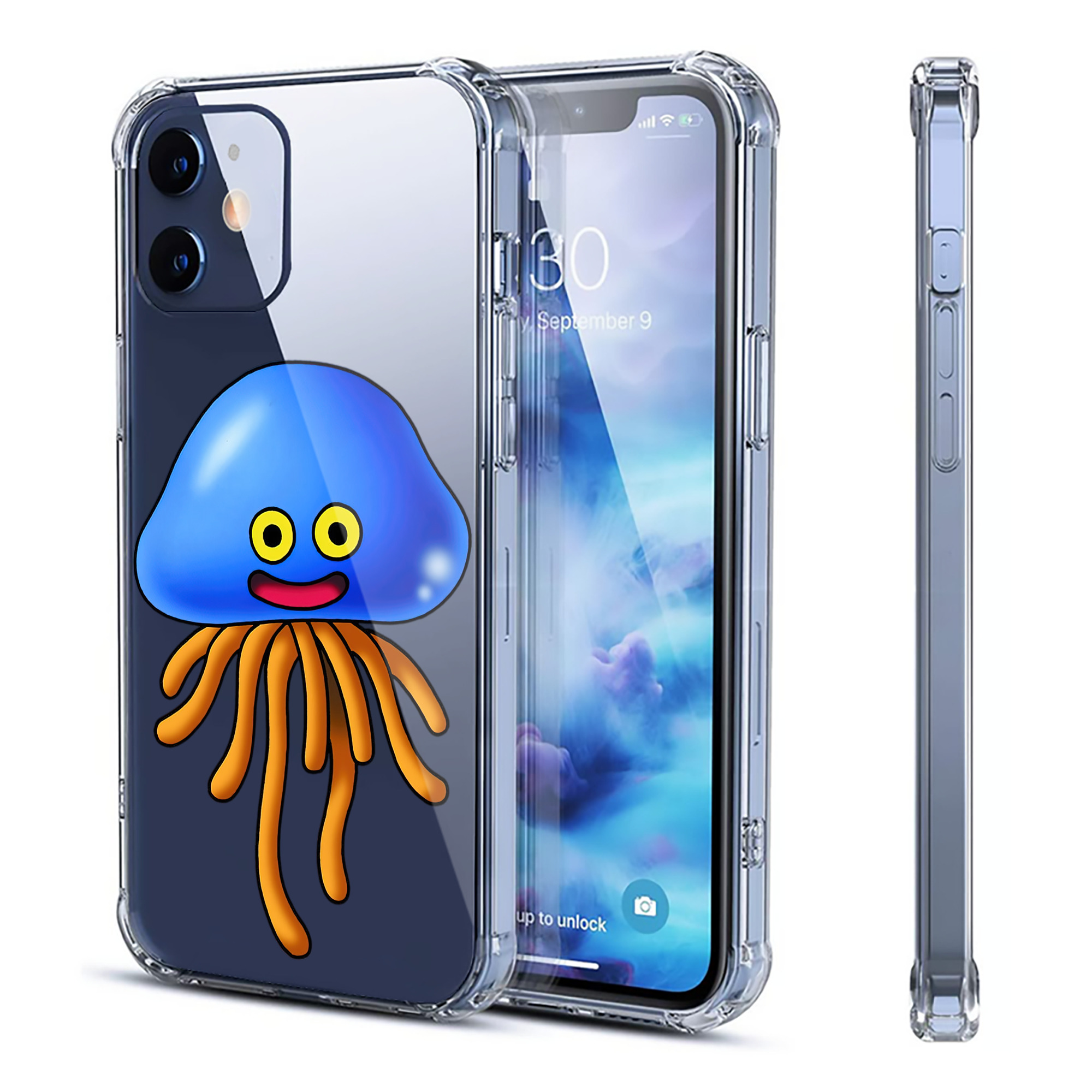 （画像用） ドラゴンクエスト Doragon Kuesuto Dragon Quest 【iPhone 12シリーズ対応】透明スマホケース（クリアソフトケース）